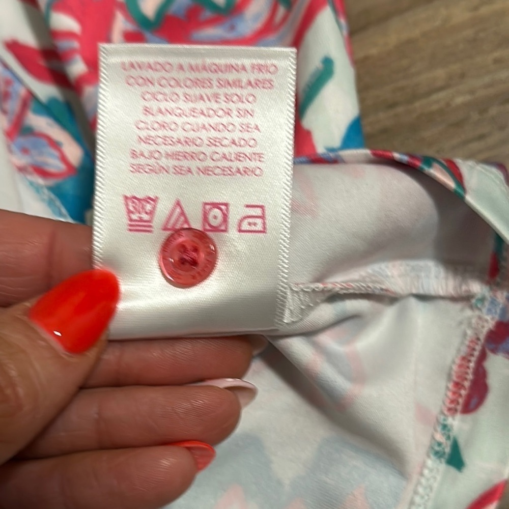 Stella Parker Dress Womens XL Hot Pink Floral Sleeveless Activewear UPF 30+ - Picture 5 of 13